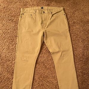 Gap jeans pants Khaki color Sz 38 skinny
